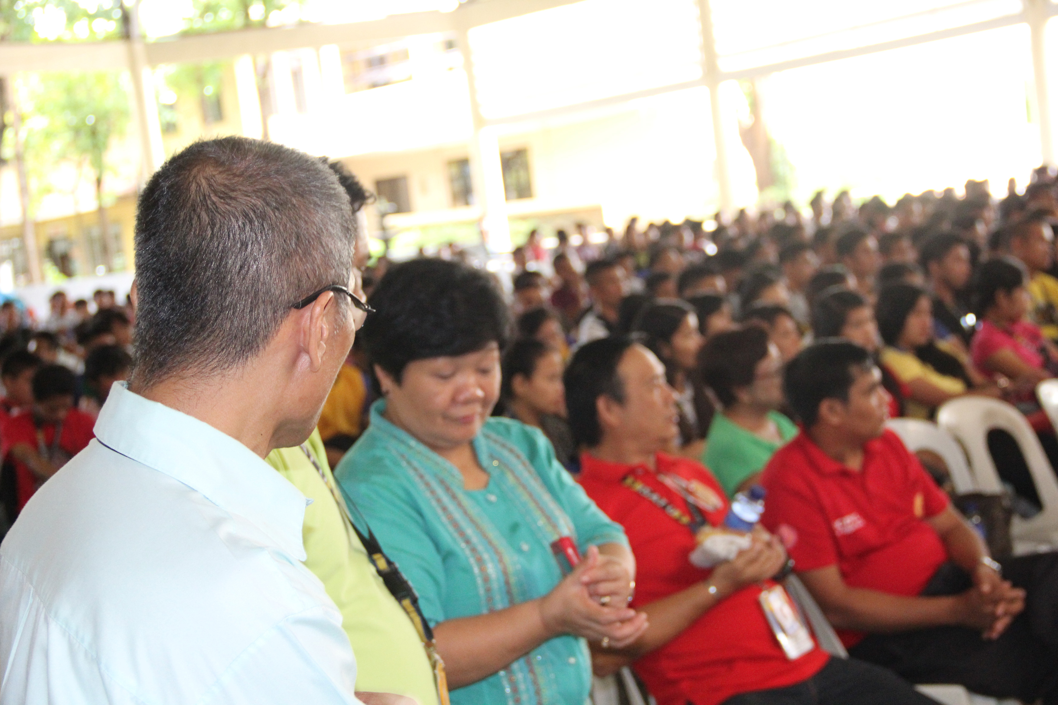 PTA Officials and ISAT U Faculty join the students in the anti-drug forum.