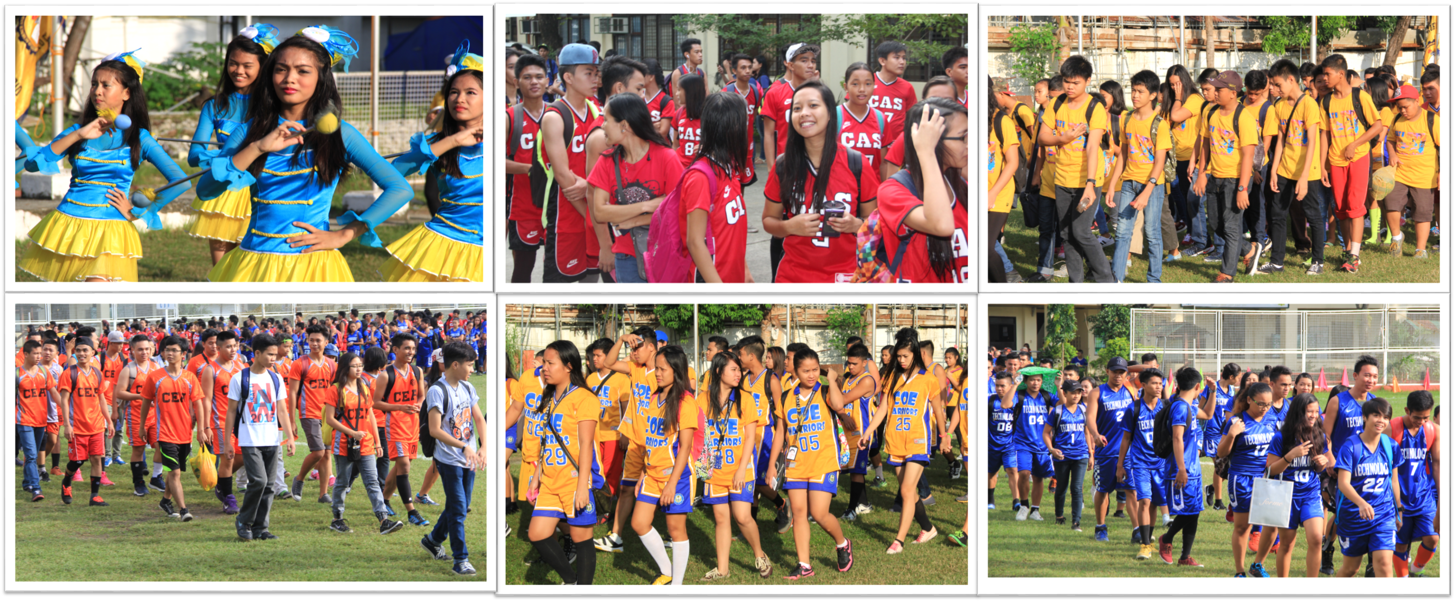 The colorful foot parade inside the school campus signals the start of PAHAMPANG 2016. 