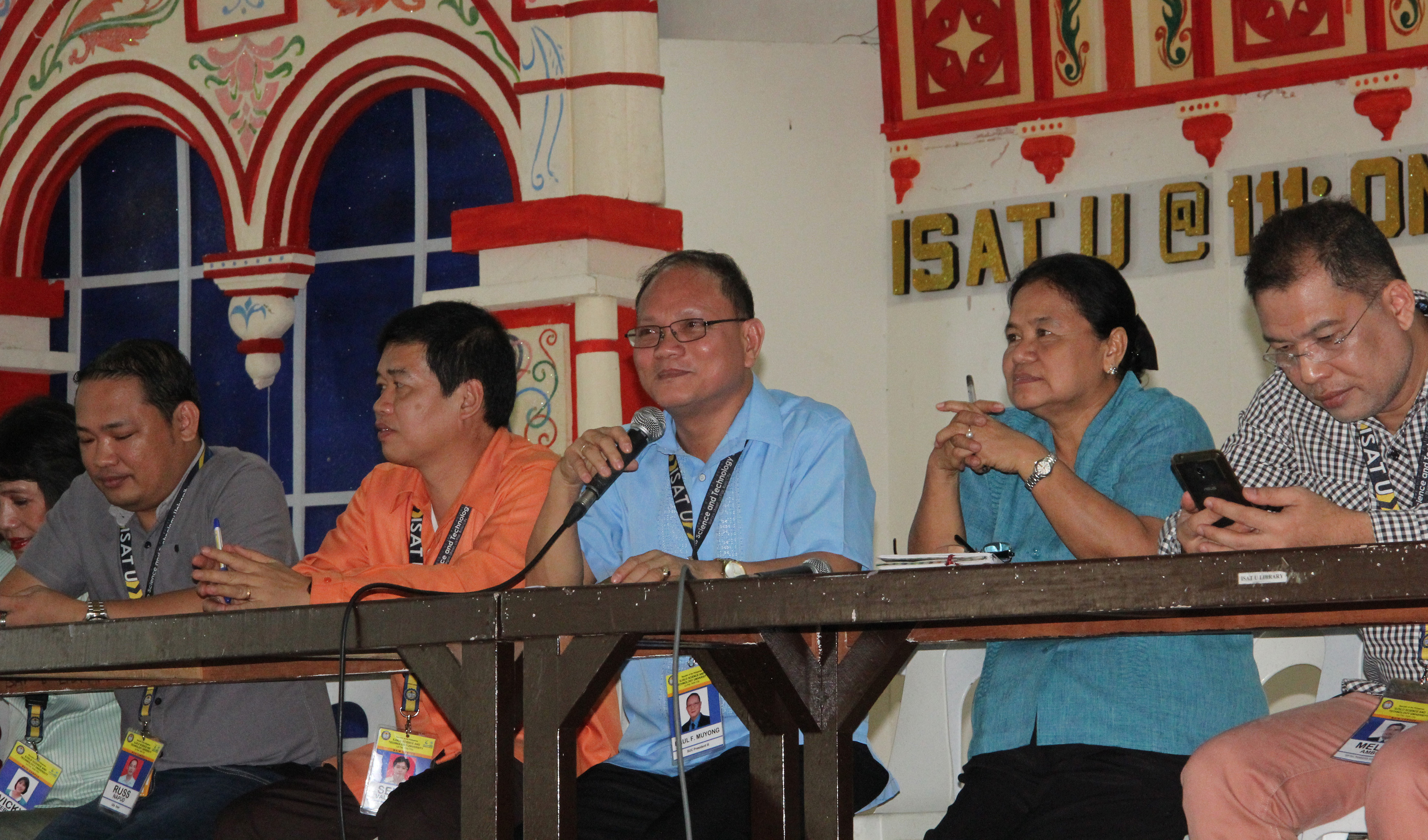 The Administrative Council led by Dr. Raul F. Muyong listens and commits to attend to the students concerns. 
