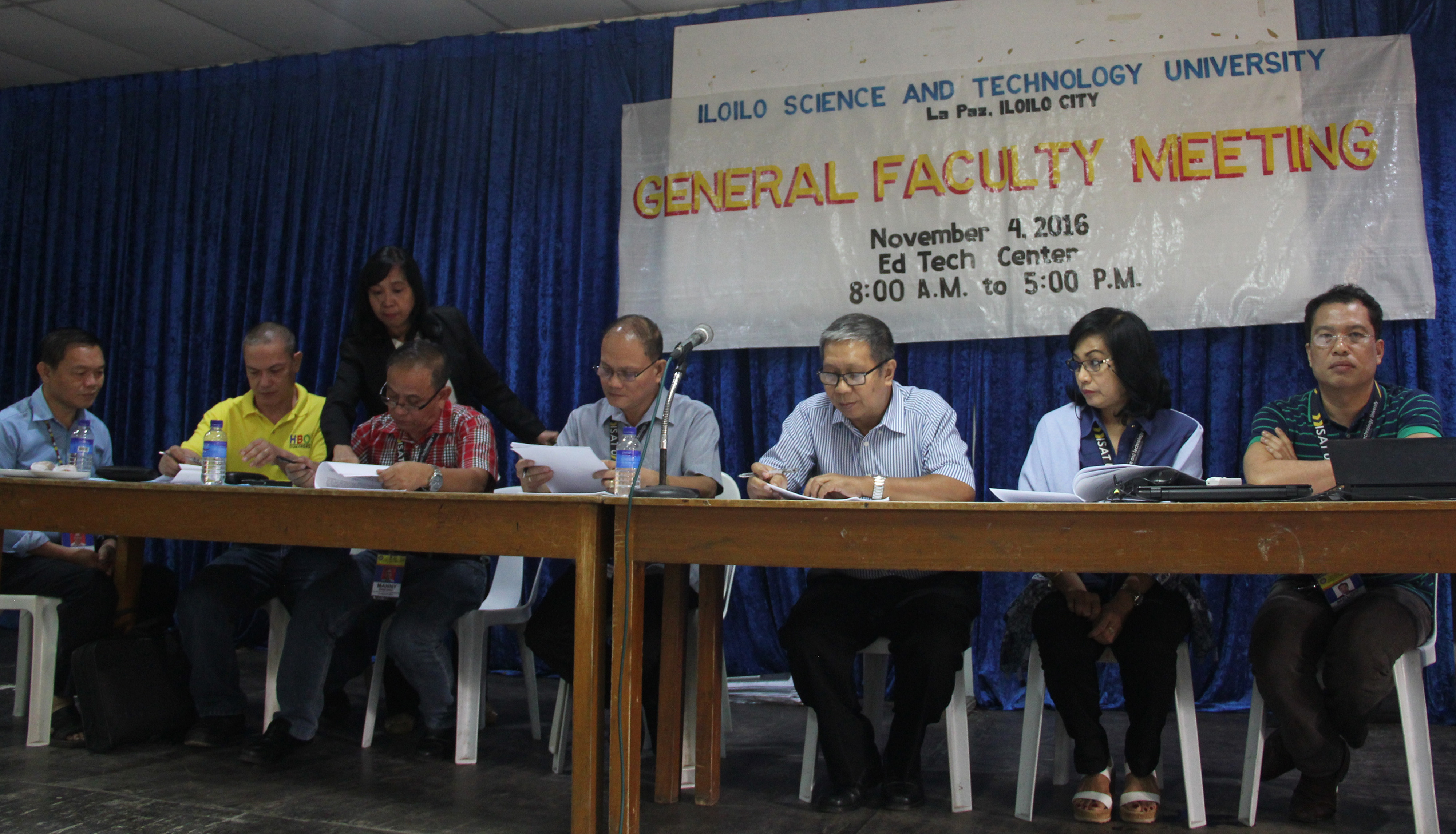 Top university officials witness the signing of the collective negotiable agreement (CNA).