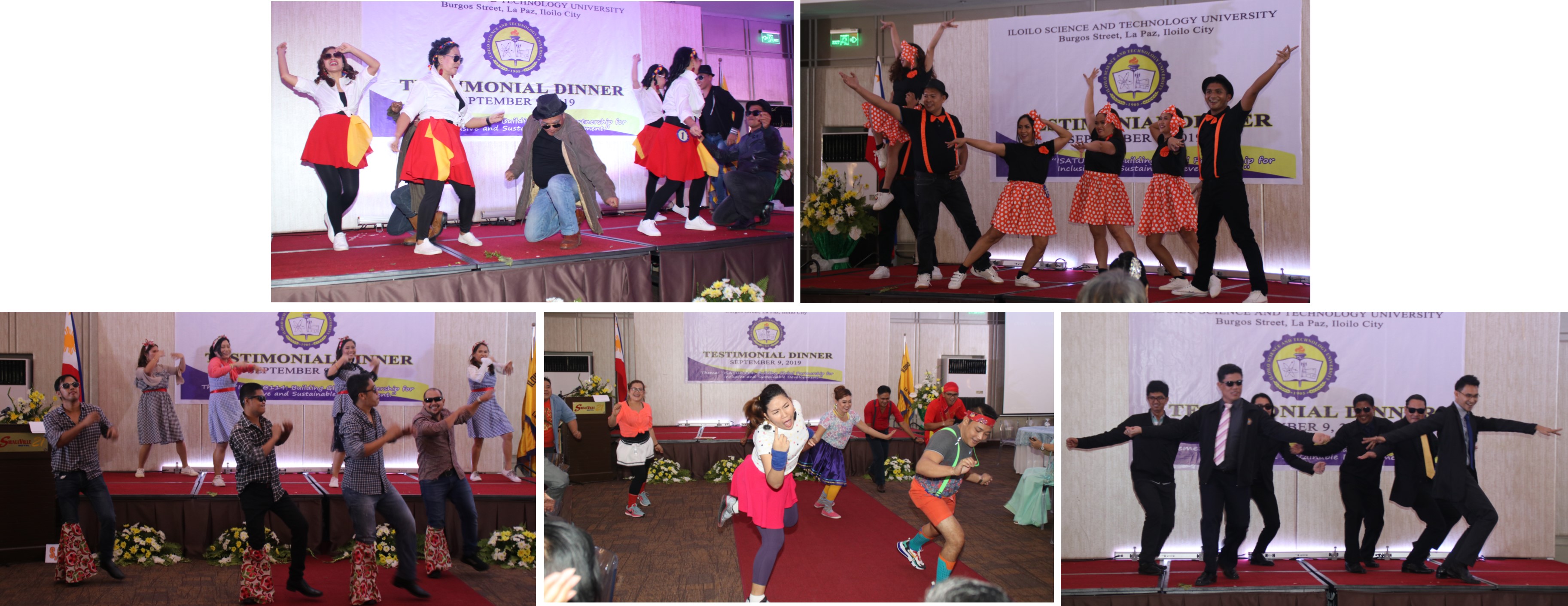 The faculty of the different colleges and the non-teaching personnel compete in the Retro Dance Contest.
